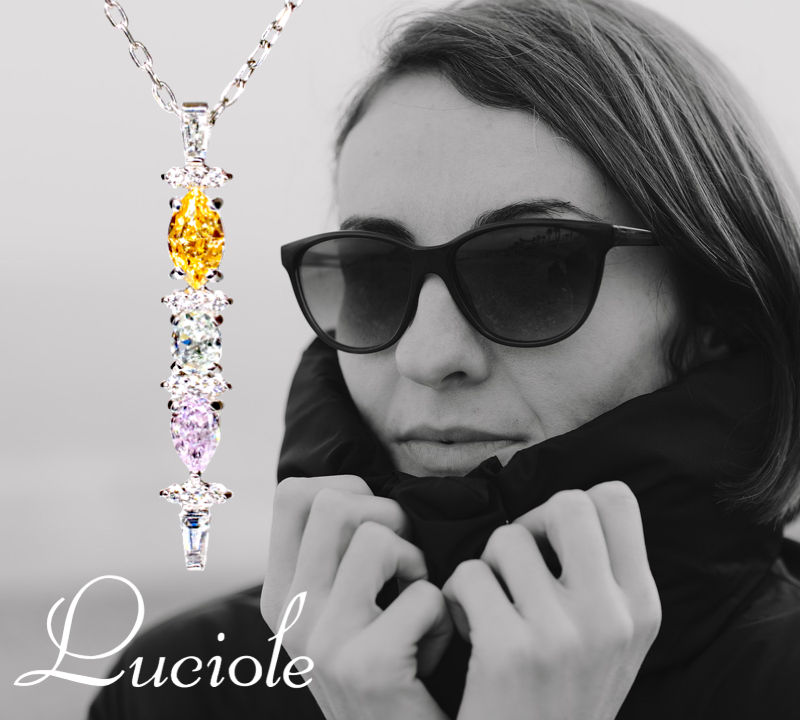 Luciole Collection 152　3色のカラーダイヤモンドがあなたをやさしく彩る